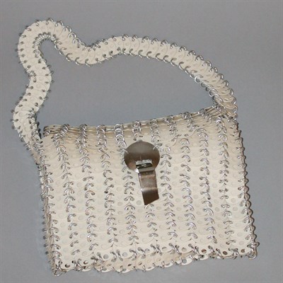 Lot 484 - Paco Rabanne White Disk Shoulder Bag French,...