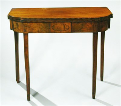 Lot 377 - Federal Inlaid Mahogany Fold-Over Card Table...