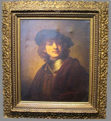 Lot 78 - After Rembrandt SELF PORTRAIT Oils on canvas...