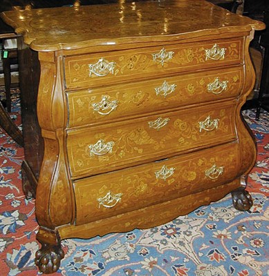 Lot 414 - Neoclassical Style Marquetry Inlaid Mahogany...