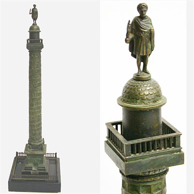 Lot 398 - Bronze Model of Trajan's Column Raised on a...