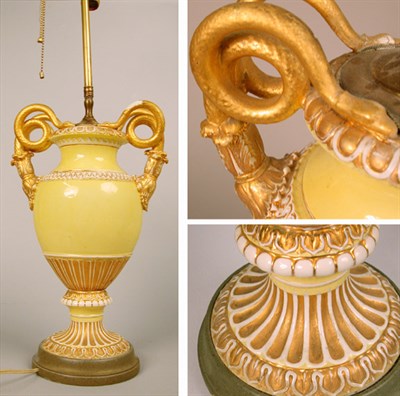 Lot 673 - Meissen Porcelain Vase Electrified.