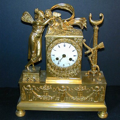 Lot 535 - Empire Gilt-Bronze Mantel Clock Early 19th...