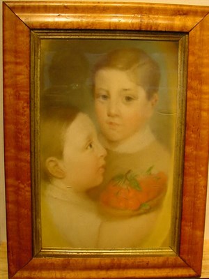 Lot 3 - American School 19th Century TWO CHILDREN WITH...