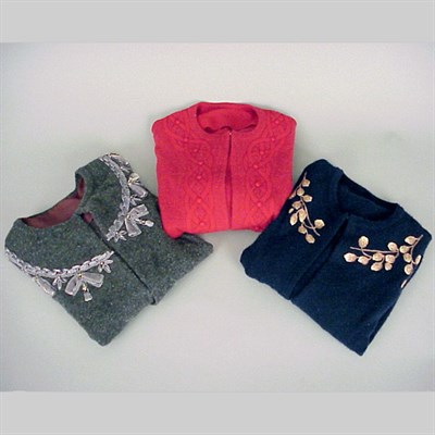 Lot 302 - Three Decorated Cashmere Sweaters 1960s The...