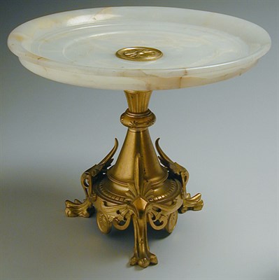 Lot 359 - Napoleon III Gilt-Bronze and Onyx Tazza In...