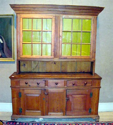Lot 376 - Chippendale Pine Step Back Cabinet Late...