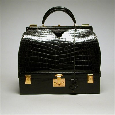 Lot 488 - Hermes Black Crocodile Bag Mallette Circa 1960...