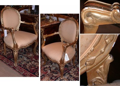 Lot 342 - Pair of Louis XVI Style Gilt Carved Wood...