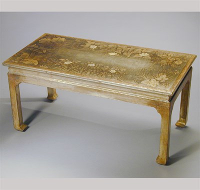 Lot 156 - Max Kuehne Gilt and Silvered Wood Low Table...