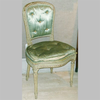 Lot 426 - Pair of Louis XVI Painted Side Chairs Late...