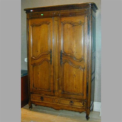 Lot 463 - Provincial Louis XV Style Fruitwood Armoire