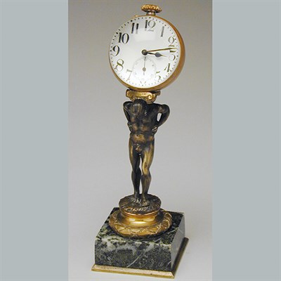 Lot 306 - Gilt and Patinated-Bronze Clock In the manner...