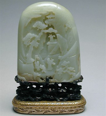 Lot 236 - Chinese Pale Green Jade Boulder Carving The...