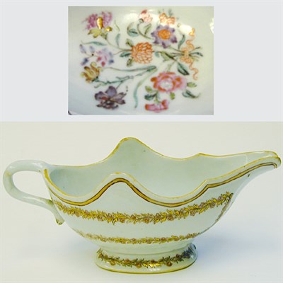 Lot 205 - Chinese Export Porcelain SauceboatFor the...