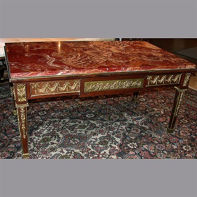 Lot 331 - Louis XVI Style Gilt-Bronze Mounted Mahogany...