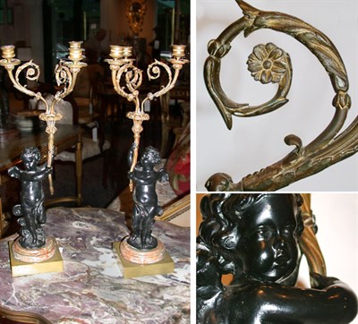 Lot 443 - Pair of Louis XV Style Gilt and...