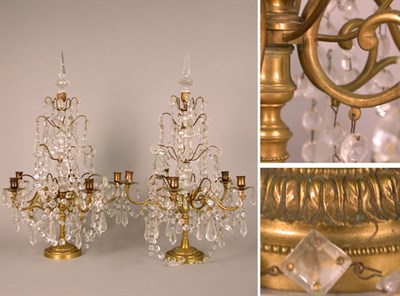 Lot 420 - Pair of Louis XV Style Gilt-Bronze and Cut...