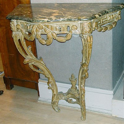 Lot 297 - Louis XV Cream Painted Beechwood Console 18th...