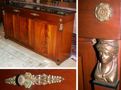 Lot 247 - Empire Style Gilt-Bronze Mounted Marble Top...