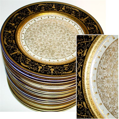 Lot 325 - Set of Sixteen Pirkenhammer Porcelain Dinner...