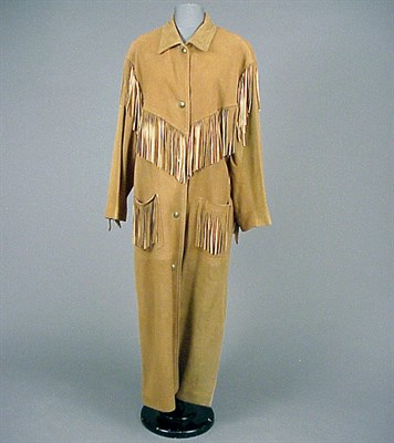 Lot 242 - Fringed Suede Coat American, 1980s Tan, full...