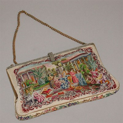 Lot 463 - Fine Micro Pettipoint Evening Bag 1950s...