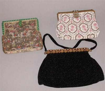 Lot 476 - Three Evening Bags French, 1950s The first of...
