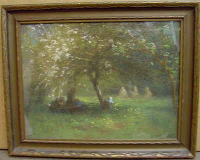 Lot 53 - Francois Millet French, 1851-1917 IN THE APPLE...