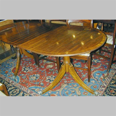 Lot 408 - George III Style Banded Mahogany...