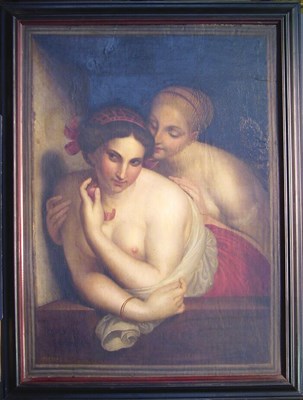 Lot 63 - Emil Preuss German, 19th century TWO WOMEN BY...
