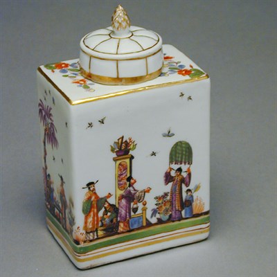 Lot 186 - Meissen Porcelain Tea Caddy Circa 1730 Painted...