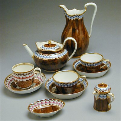 Lot 557A - Assembled Vienna Porcelain Partial Tea Service...