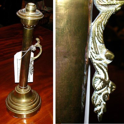 Lot 206 - Georgian Style Brass Candlestick