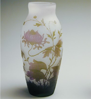 Lot 107 - Arsall Cameo Glass Vase Of tall ovoid form,...
