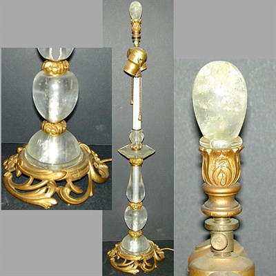 Lot 227 - Louis XV Style Gilt-Bronze and Rock Crystal...