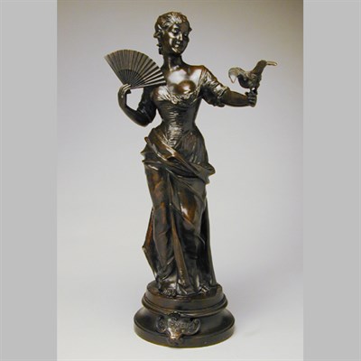 Lot 183 - Bronze Sculpture Charmeuse Depicting a...