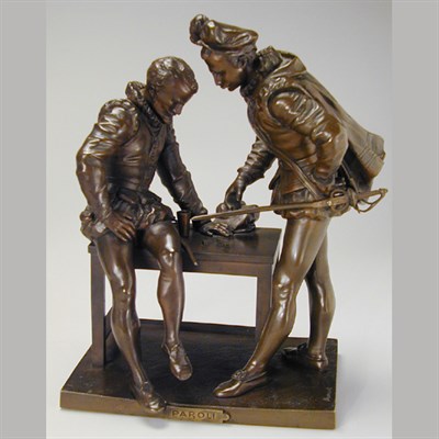 Lot 251 - Bronze Sculpture Group Paroli Depicting two...