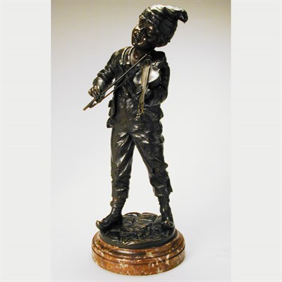 Lot 245 - Bronze Figure of a Boy Playing a Violin E....