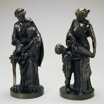 Lot 185 - Pair of Bronze Allegorical Groups Depicting a...