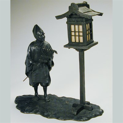 Lot 190 - Japanese Bronze Group Depicting a farmer with...