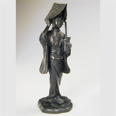 Lot 189 - Japanese Bronze Sculpture of a Woman The...