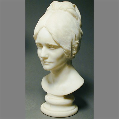 Lot 167 - Marble Bust of a Woman Mario Korbel Raised on...