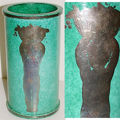 Lot 147 - Gustavsberg Argenta Ware Vase Of cylindrical...