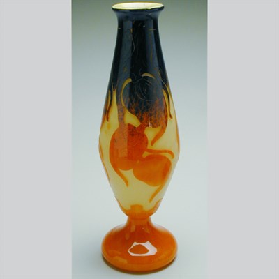 Lot 109 - Le Verre Francais Cameo Glass Vase Retailed by...