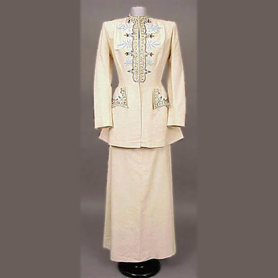 Lot 156 - Rococo Revival Beaded Evening Suit American,...