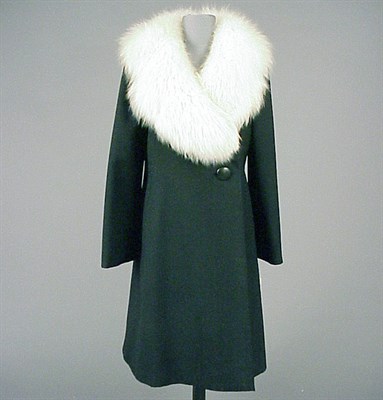 Lot 187 - Pauline Trigere Fox Trimmed Coat American,...