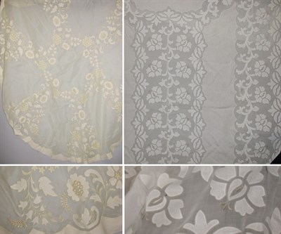 Lot 570 - Group of Four Madeira Organdy Tablecloths...