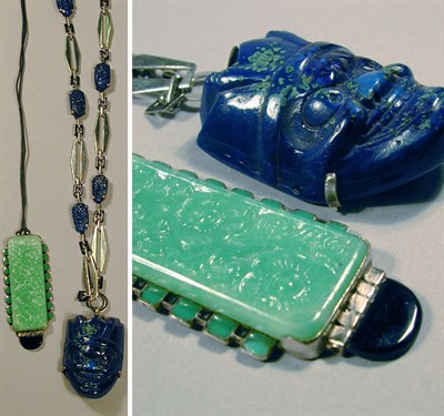 Lot 321 - Two Oriental Style Deco Necklaces The first...