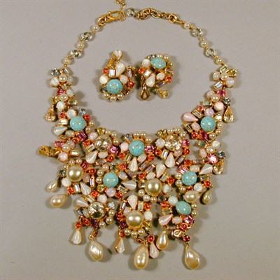 Lot 410 - Christian Dior Jewelry Suite Comprising an...